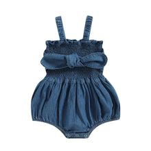 Load image into Gallery viewer, Denim Bow Romper
