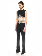 Load image into Gallery viewer, Diamond Flower Hollow Out Pant Set
