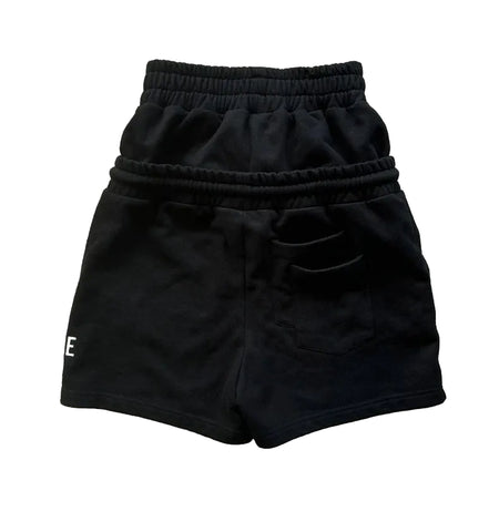 Double- Waist Patch Shorts