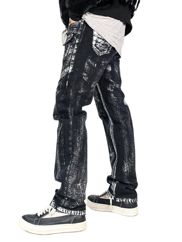 Hand-Brushed Distressed Denim Jeans-Modern Baby Las Vegas