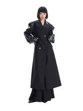 Load image into Gallery viewer, Patch Leather Trench Coat
