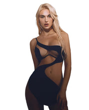 Load image into Gallery viewer, Hollow Out Mesh Bralette Dress
