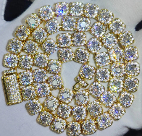 Clustered Diamond Tennis Chain Necklace-Modern Baby Las Vegas