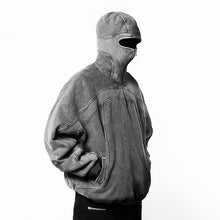 Load image into Gallery viewer, Hooded Patch Zip-Up Hoodie
