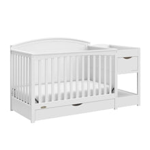 Load image into Gallery viewer, 5-in-1 Convertible Crib with Drawer
