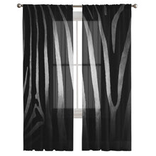 Load image into Gallery viewer, Zebra Stripe Chiffon Curtains
