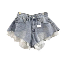 Load image into Gallery viewer, Rugged Flutter Patch Denim Shorts
