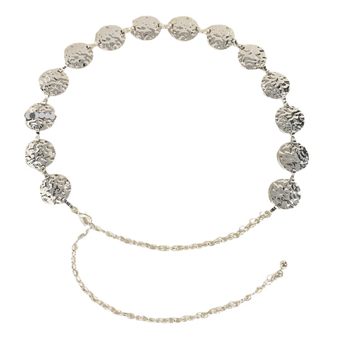 Hammered Circle Chain Belt-Modern Baby Las Vegas