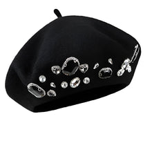 Load image into Gallery viewer, Rhinestone Beret Hat
