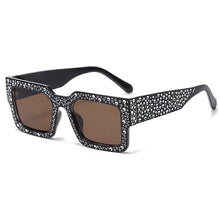 Load image into Gallery viewer, Luxury Beaded Speckled Square Sunglasses
