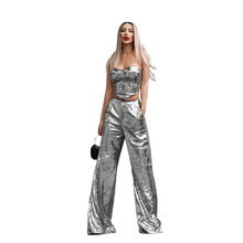 Load image into Gallery viewer, Backless Sequin Pant Set
