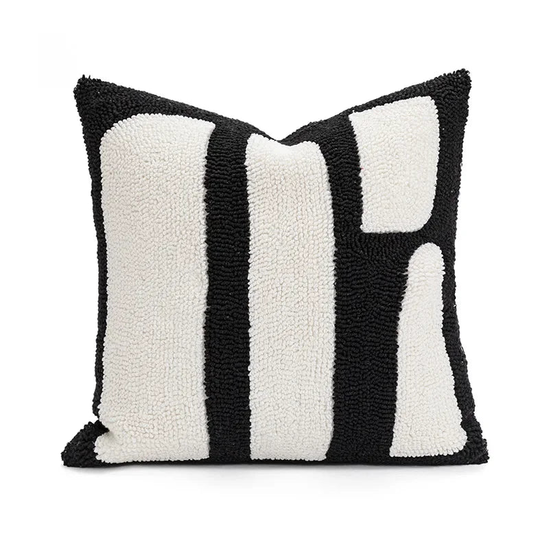 Abstract Dark Grey Pillow Cover