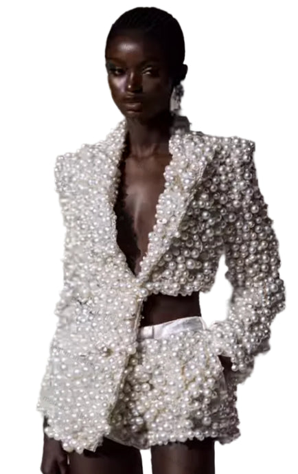 Luxury Irregular Pearl Suit Set-Modern Baby Las Vegas