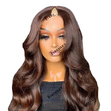 Load image into Gallery viewer, Chocolate Brown V Part Wig
