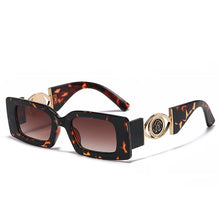 Load image into Gallery viewer, Retro Gold Accent Square Sunglasses-Modern Baby Las Vegas
