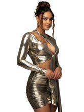 Load image into Gallery viewer, Metallic Hollow Out Skirt Set
