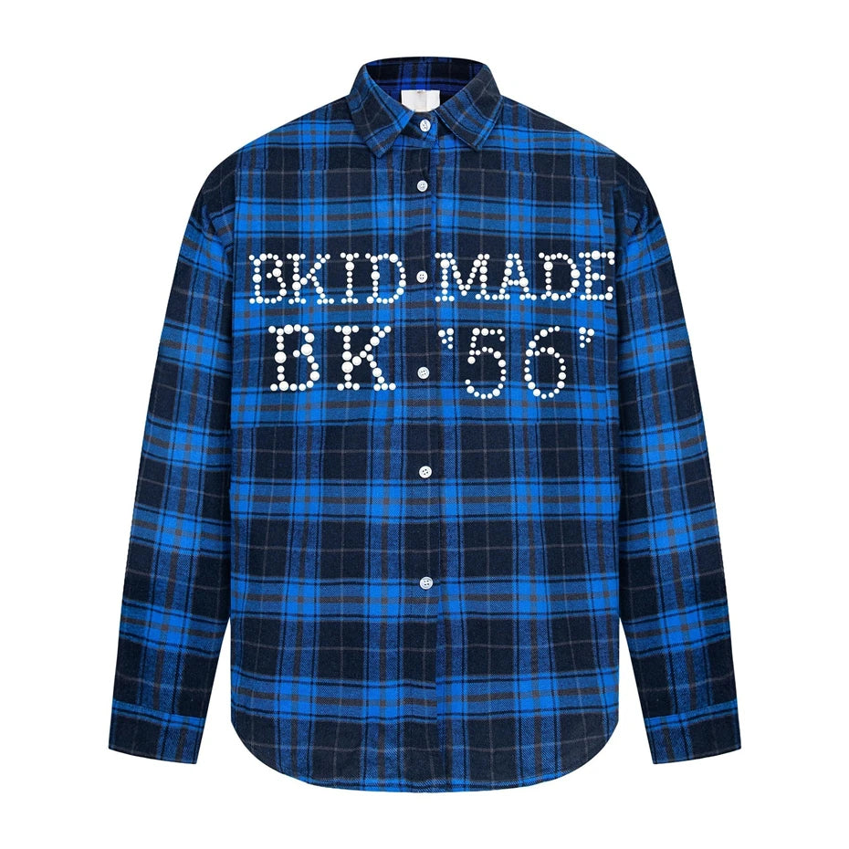 Plaid Pearl Leatter Top