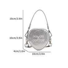 Load image into Gallery viewer, Leather Letter Print Heart Bag
