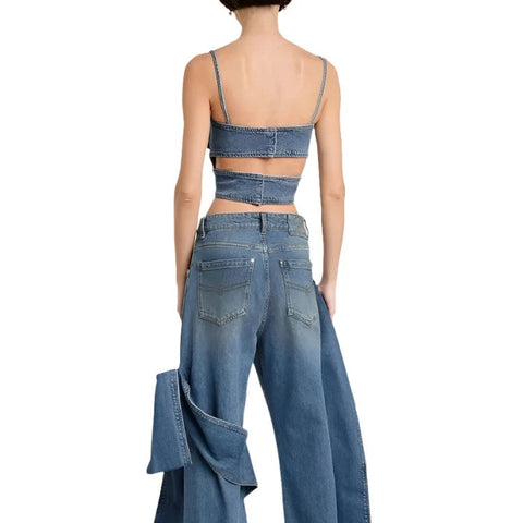 Bowknot Denim Set-Modern Baby Las Vegas