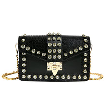 Load image into Gallery viewer, Luxury Rivet Diamond Leather Handbag
