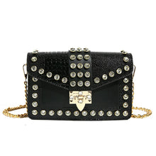 Load image into Gallery viewer, Luxury Rivet Diamond Leather Handbag
