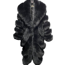 Load image into Gallery viewer, Ribbed Draped Fur Coat
