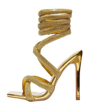 Load image into Gallery viewer, Luxury Crystal Puffer Sandals
