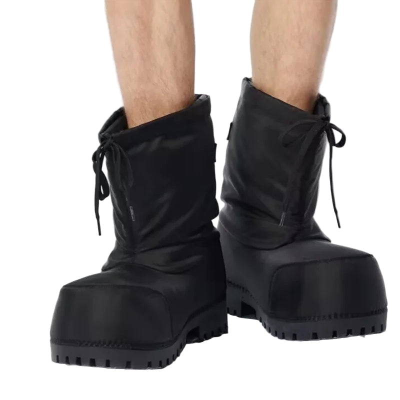 Drawstring Puffer Boots