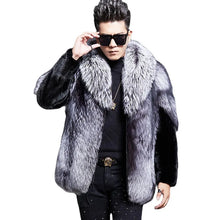 Load image into Gallery viewer, Grey And Black Fur Coat
