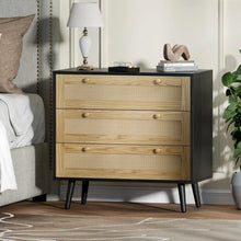 Load image into Gallery viewer, 3 Drawer Rattan Dresser
