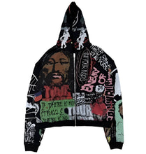 Load image into Gallery viewer, Black Graffiti Print Jacket
