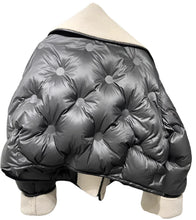 Load image into Gallery viewer, Black And White Quilted Puffer Coat
