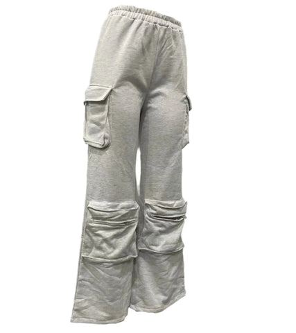 Wide-Leg Large Pocket Sweatpants-Modern Baby Las Vegas