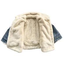 Load image into Gallery viewer, Denim + Teddy Jacket
