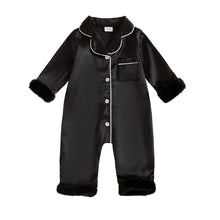 Load image into Gallery viewer, Satin Fur Lined Pajamas
