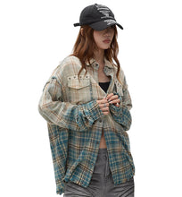 Load image into Gallery viewer, Vintage Patch Plaid Shirts
