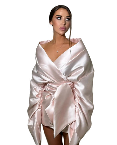 Ruched Belted Mini Dress-Modern Baby Las Vegas