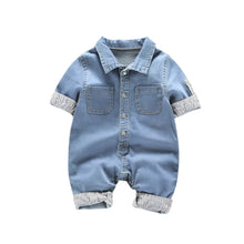 Load image into Gallery viewer, Dark Denim Romper
