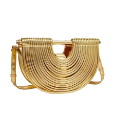 Load image into Gallery viewer, Luxury Gold Moon Handwoven Handbag
