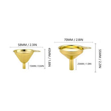 Load image into Gallery viewer, Gold Stainless Steel Funnel Set
