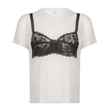 Load image into Gallery viewer, Lace Bra Print T-Shirt
