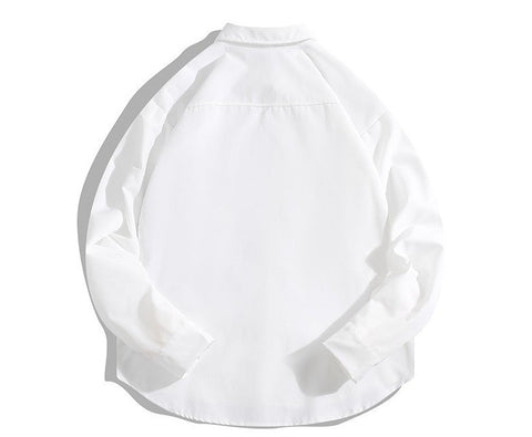 White Patch Denim Blouse-Modern Baby Las Vegas