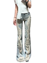 Load image into Gallery viewer, Distressed Core Denim Jeans
