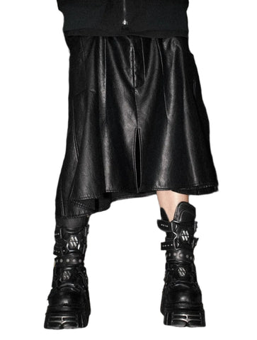 Baggy Leather Pants with Detachable Skirt-Modern Baby Las Vegas