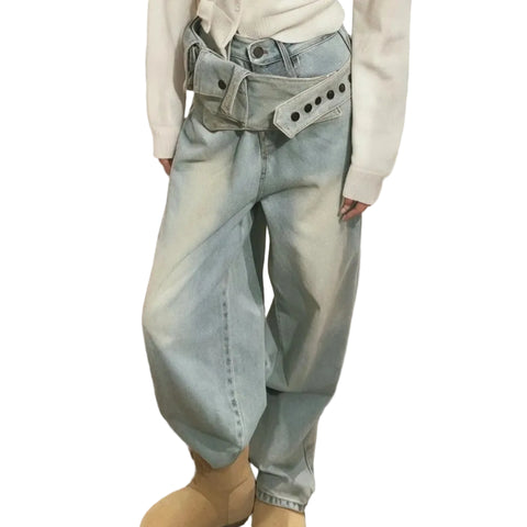 Waist Patch Denim Jeans