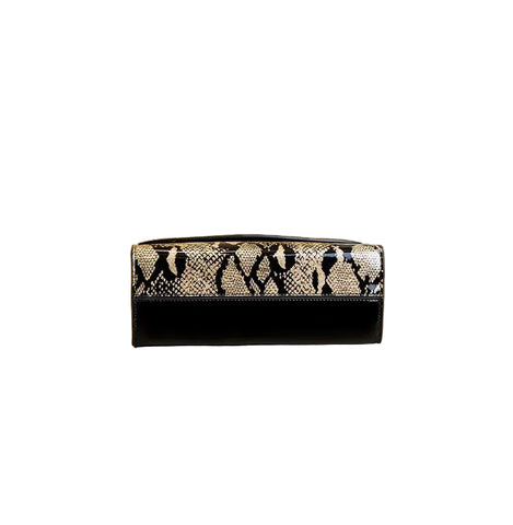 Snake Print Patch Chain Handbag