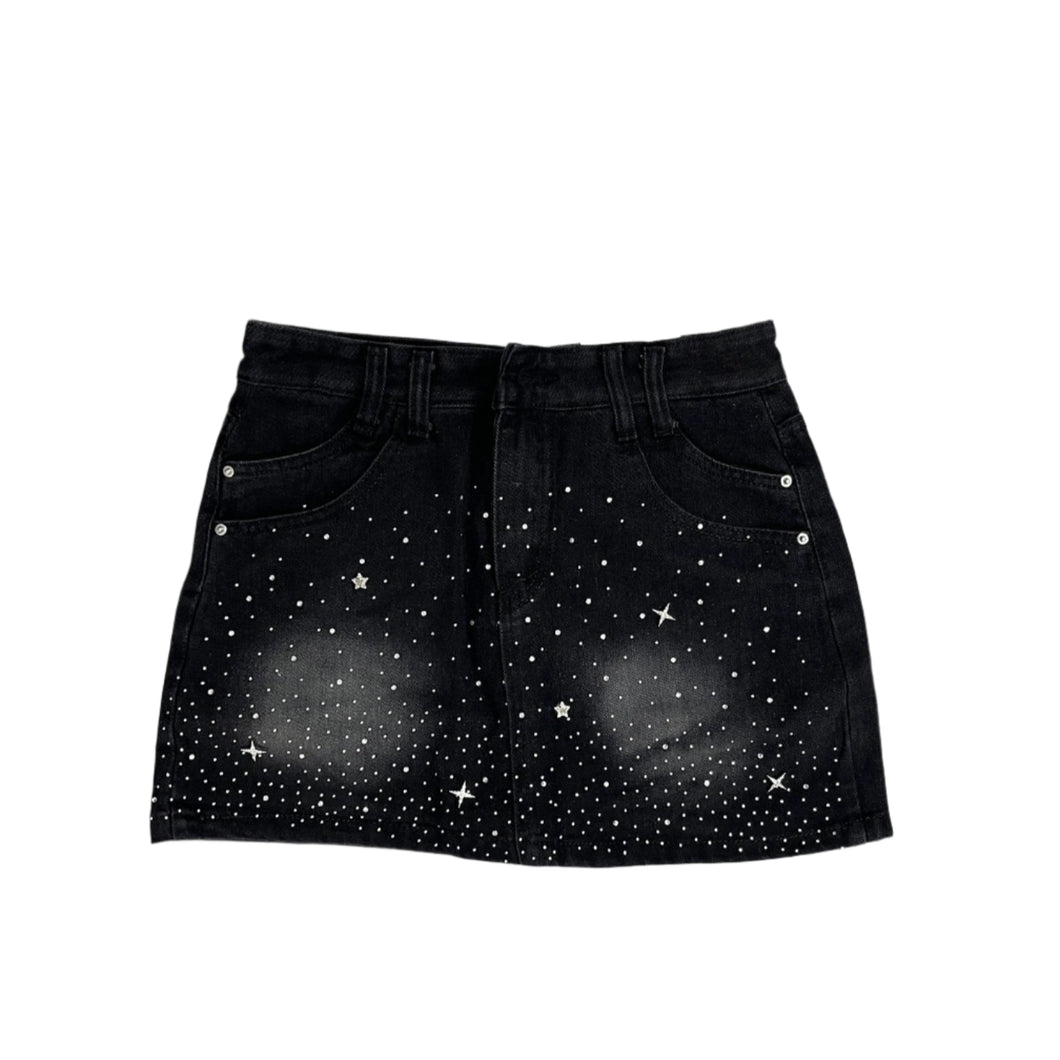 Speckled Denim Skirt