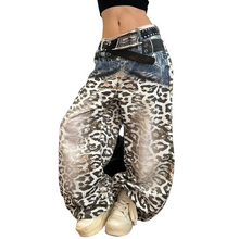 Load image into Gallery viewer, 3D Print Patch Faded Leopard Denim Jeans
