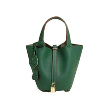 Load image into Gallery viewer, Genuine Leather Bucket Tote Bag
