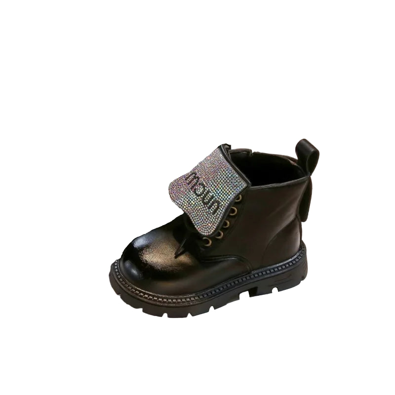 Crystal Folded Letter Boots